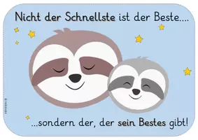 Vorschau - Poster - Faultier-Plakat "Nicht der Schnellste ist der Beste..." - Seite 1