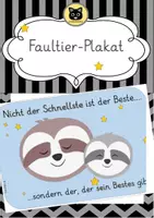 Vorschau - Poster - Faultier-Plakat "Nicht der Schnellste ist der Beste..." - Deckblatt