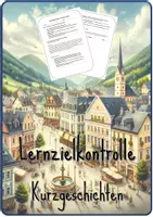 Vorschau - Test - Lernzielkontrolle | Kurzgeschichten | Epische Texte - Deckblatt