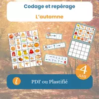 Aperçu - Apprentissages en autonomie - Les jeux de codage et repérage sur l'automne - Page de couverture
