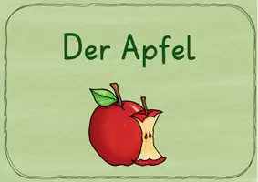 Vorschau - Arbeitsblätter - Der Apfel - Tafelbilder und Arbeitsmaterial - Seite 1