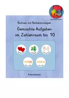 Vorschau - Arbeitsblätter - Rechenstrategien für gemischte Aufgaben bis 10 - Deckblatt