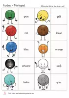 Aperçu - Jeux - die Farben (les couleurs) Merkspiel / Memo Deutsch / allemand - Page 2