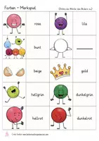 Aperçu - Jeux - die Farben (les couleurs) Merkspiel / Memo Deutsch / allemand - Page 3