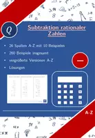 Vorschau - Arbeitsblätter - Subtraktion rationaler Zahlen | Mathematik | 26 Spalten - Deckblatt