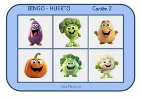 Vista previa - Juegos / Gamificación - BINGO HUERTO X6 - página 1