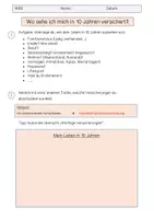 Vorschau - Arbeitsblätter - Versicherung - Wo sehe ich mich in 10 Jahren? - Deckblatt