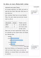 Vorschau - Fördermaterial/Inklusion - Heftführung-Mathe Beispielseite mit Modellieren - Deckblatt