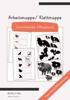 Vorschau - Arbeitsblätter - Klettmappen/Arbeitsmappen "Waldtiere – Schattenbilder" TEACCH Figur-Grund-Wahrnehmung - Deckblatt