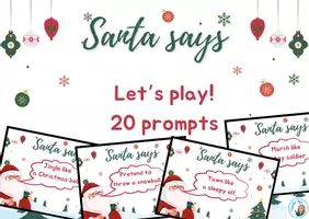Vista previa - Juegos / Gamificación - "Santa says" 20 cards, ESL, Christmas game, ppt and pdf - página 1