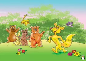 Vorschau - Stationenlernen - Der Fuchs ohne Schwanz/Kamishibai/Erzähltheater/Fabel/Tafelbilder - Deckblatt