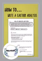 Vorschau - Arbeitsblätter - How to write a cartoon analysis - Karikaturanalyse im Englischunterricht - Deckblatt