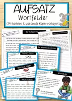 Vorschau - Anderer Materialtyp - Aufsatz – Wortfelder (14 Karteien & passende Kopiervorlagen) - Deckblatt