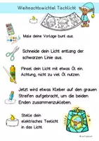 Vorschau - Unterrichtsreihen - Windlichter Weihnachtswichtel Bastelvorlage Tischlichter Weihnachten Lichter - Seite 1
