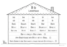 Vorschau - Arbeitsblätter - Lesehäuser - Leseübung zu jedem Buchstaben - Seite 2