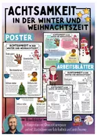 Vorschau - Arbeitsblätter - Achtsamkeit in der Winter und Weihnachtszeit - Deckblatt