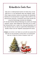 Vorschau - Mal- und Bastelvorlagen - Lesespurgeschichte Weihnachten bei Familie Maus, Lesen, Rätsel, differenziert, Lesespur - Seite 1