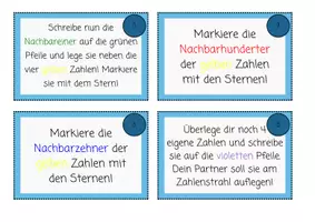 Vorschau - Spiele - Zahlenstrahl Legematerial - Orientierung im Zahlenraum 1000 - Seite 2