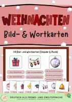 Vorschau - Fördermaterial/Inklusion - Weihnachten: Wort- und Bildkarten DaF/DaZ - Deckblatt