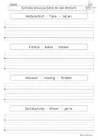 Vorschau - Arbeitsblätter - Sätze aus Wörter bilden, Winter, Weihnachten, Satzbildung - Seite 3