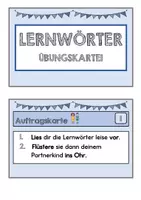 Vorschau - Aufgabenkarten - Lernwörter- Übungskartei mit Auftragskarten - Seite 2