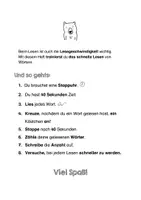 Vorschau - Stundenentwürfe - Lesetraining. Lesetempo steigern. Blitzlesen. Funktionswörter - Seite 3