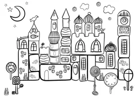 Vorschau - Mal- und Bastelvorlagen - Gestalte eine Häuserreihe nach Hundertwasser - Seite 2