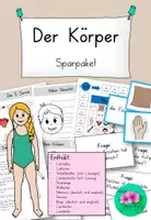 Vorschau - Unterrichtsreihen - grosses Körper Sparpaket/Materialpaket - direkt einsetzbar - Deckblatt