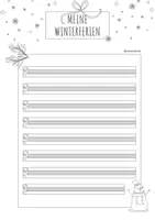 Vorschau - Mal- und Bastelvorlagen - Schreibanlass Winterferien – kreatives Schreiben – Lineatur 1. Klasse - Seite 2