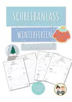 Vorschau - Arbeitsblätter - Schreibanlass Winterferien – kreatives Schreiben – Lineatur 3. Klasse - Deckblatt
