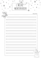 Vorschau - Mal- und Bastelvorlagen - Materialpaket – Schreibanlass Winterferien – kreatives Schreiben – Lineaturen Klasse 1–4 - Seite 2