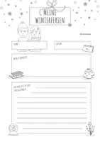 Vorschau - Arbeitsblätter - Schreibanlass Winterferien – kreatives Schreiben – Lineatur 4. Klasse - Seite 1