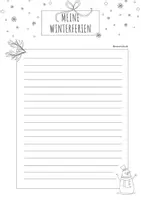 Vorschau - Arbeitsblätter - Schreibanlass Winterferien – kreatives Schreiben – Lineatur 4. Klasse - Seite 2