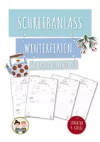 Vorschau - Arbeitsblätter - Schreibanlass Winterferien – kreatives Schreiben – Lineatur 4. Klasse - Deckblatt
