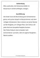 Vorschau - Stundenentwürfe - Lesespaziergang Schneemann-Wettbewerb - direkt einsetzbar - Seite 1