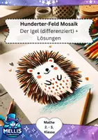 Vorschau - Arbeitsblätter - Hundertertafel Pixelbilder: Der Igel (differenziert) - Deckblatt