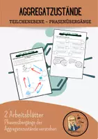 Vorschau - Arbeitsblätter - Aggregatzustände am Beispiel von Wasser im Teilchenmodell - Deckblatt