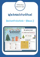 Vorschau - Arbeitsblätter - Rechenfrühstück für die Weihnachtszeit (Klasse 2) - Deckblatt