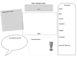 Vorschau - Arbeitsblätter - Musik - "Musikerpräsentation" (Plakat A3) (Kl. 5-8) - Deckblatt