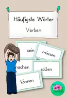 Vorschau - Aufgabenkarten - Verben Wortkarten - Häufigste Wörter - Deckblatt