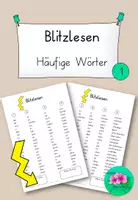 Vorschau - Arbeitsblätter - Blitzlesen 1- häufige Wörter lesen trainieren - Deckblatt