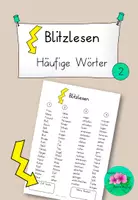 Vorschau - Arbeitsblätter - Blitzlesen 2- häufige Wörter trainieren - Deckblatt