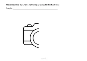 Vorschau - Arbeitsblätter - Male das Bild zu Ende. Achtung: Das ist kein(e)... - Seite 1