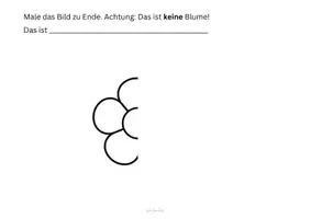 Vorschau - Arbeitsblätter - Male das Bild zu Ende. Achtung: Das ist kein(e)... - Seite 2
