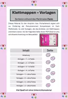 Vorschau - Mal- und Bastelvorlagen - 30 Klettmappen - Sortieren/Zuordnen - Merkmal "Form" - Seite 1