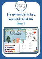 Vorschau - Arbeitsblätter - Rechenfrühstück für die Weihnachtszeit (Klasse 1) - Deckblatt