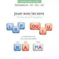 Aperçu - Jeux - Les 62 blocs consonnes et voyelles à imprimer - Page de couverture