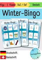 Vorschau - Spiele - Wortschatz - Bingo: Winter (differenziert) - Seite 1