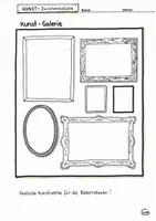 Vorschau - Mal- und Bastelvorlagen - Sketchnote - Kunst Zwischenaufgaben Paket - Deckblatt