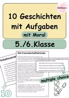 Vorschau - Unterrichtsreihen - Lesen und Verstehen - 10 Geschichten mit Fragen - Deckblatt